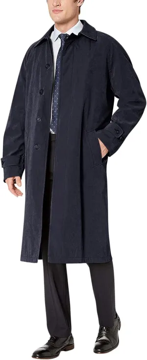 Adam Baker Men's Single Breasted Breasted Full Length Trench Coat All Year Round Raincoat