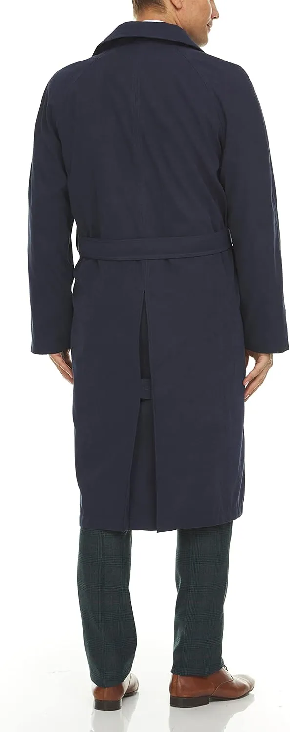Adam Baker Men's Single Breasted Breasted Full Length Trench Coat All Year Round Raincoat
