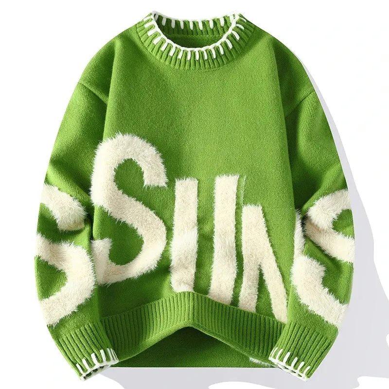 Aidase 2024 New Fall Winter Fashion Wool Sweater Mens High End Luxury Knit Pullover Men Sweaters Korean Harajuku Thick Warm Jumper Male