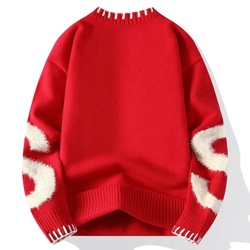 Aidase 2024 New Fall Winter Fashion Wool Sweater Mens High End Luxury Knit Pullover Men Sweaters Korean Harajuku Thick Warm Jumper Male
