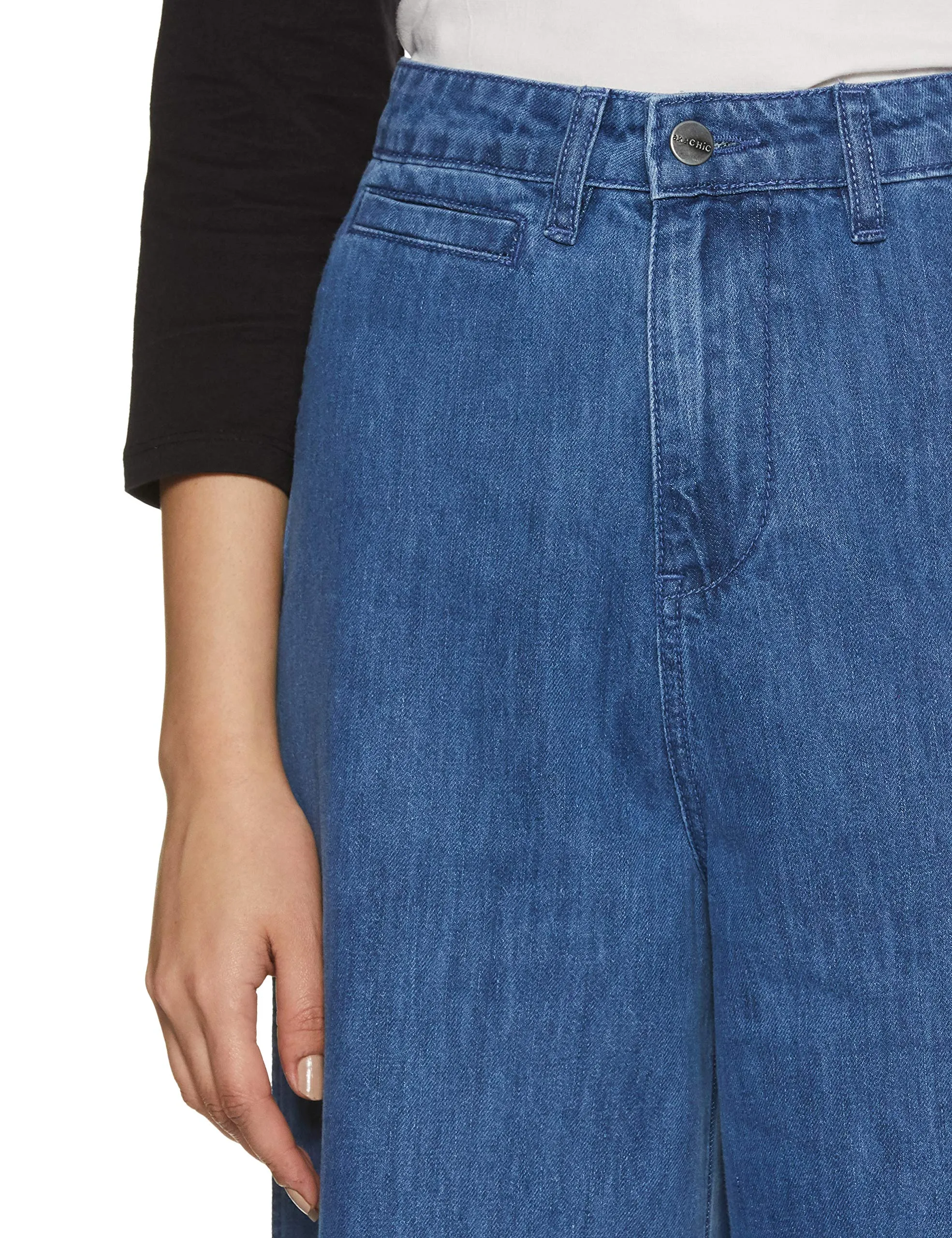 AKA CHIC Women's Flared Jeans (AKCB 1446_Blue_36) Flared Fit