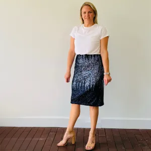 Ashley Ombre Sequin Midi Skirt