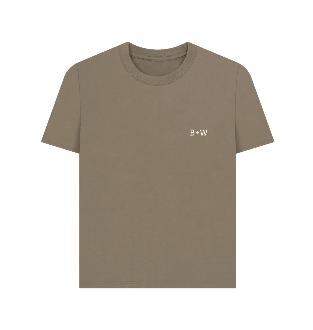 B W Simple Tee (White Lettering)