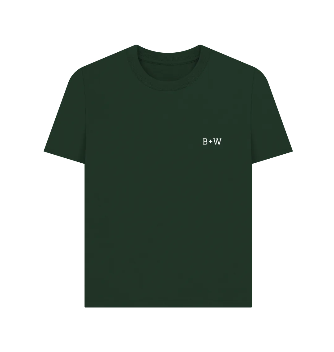 B W Simple Tee (White Lettering)