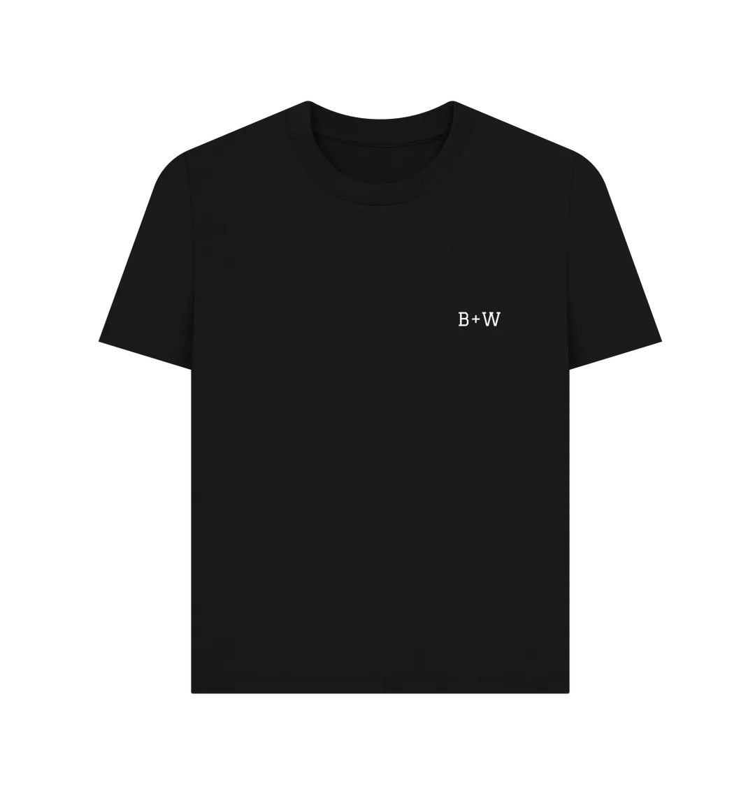 B W Simple Tee (White Lettering)
