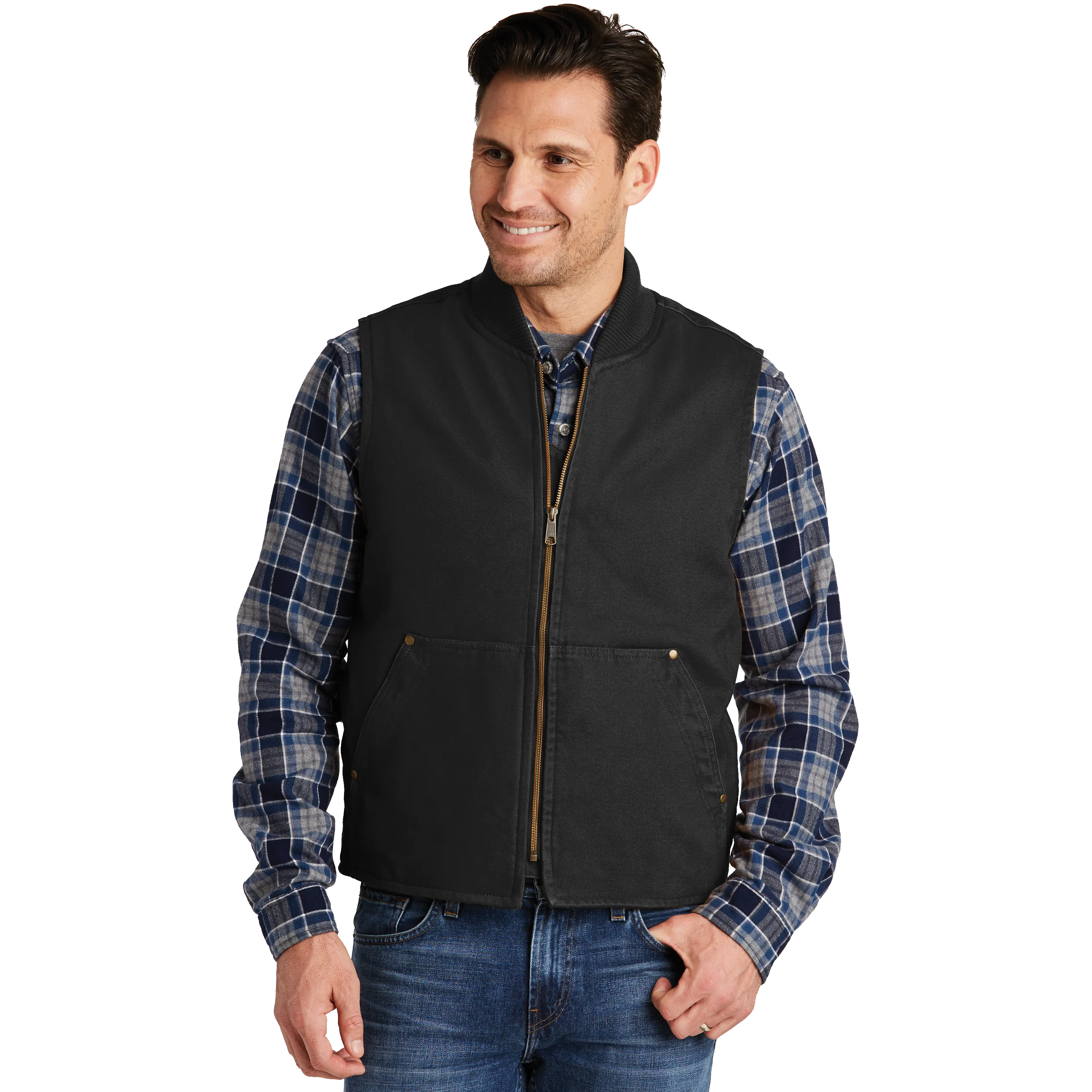 B1829 Mens Washed Duck Cloth Vest