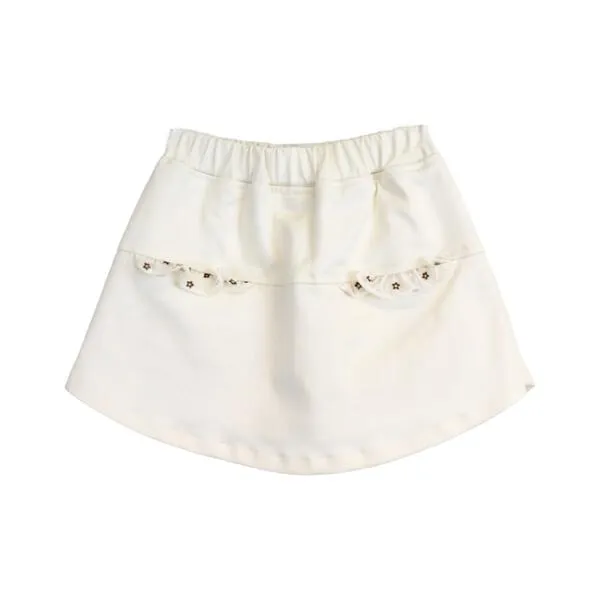 Beige Canvas Shorts w/ Front Wrap