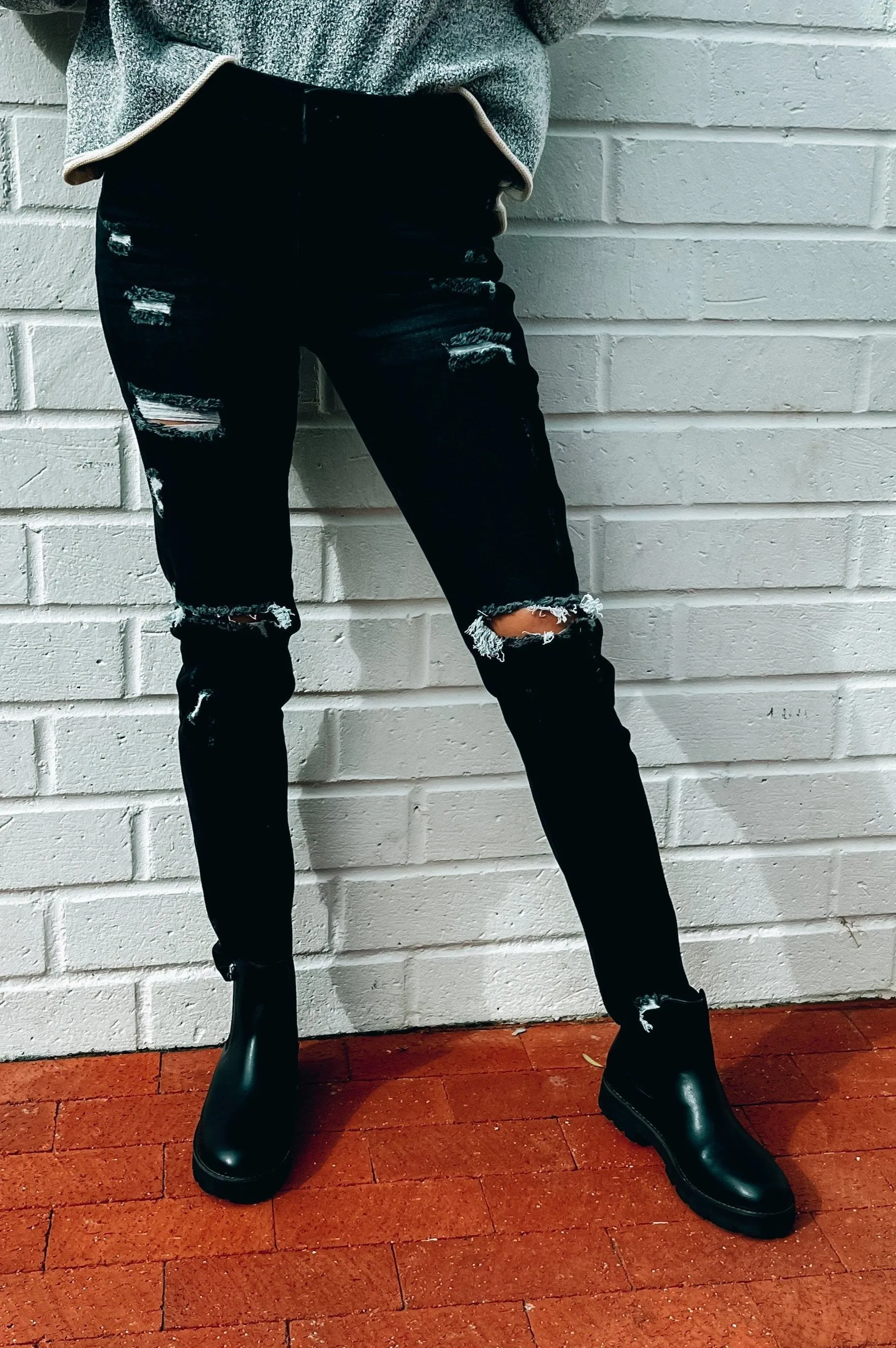 Bentley Distressed Denim Jeans Dark