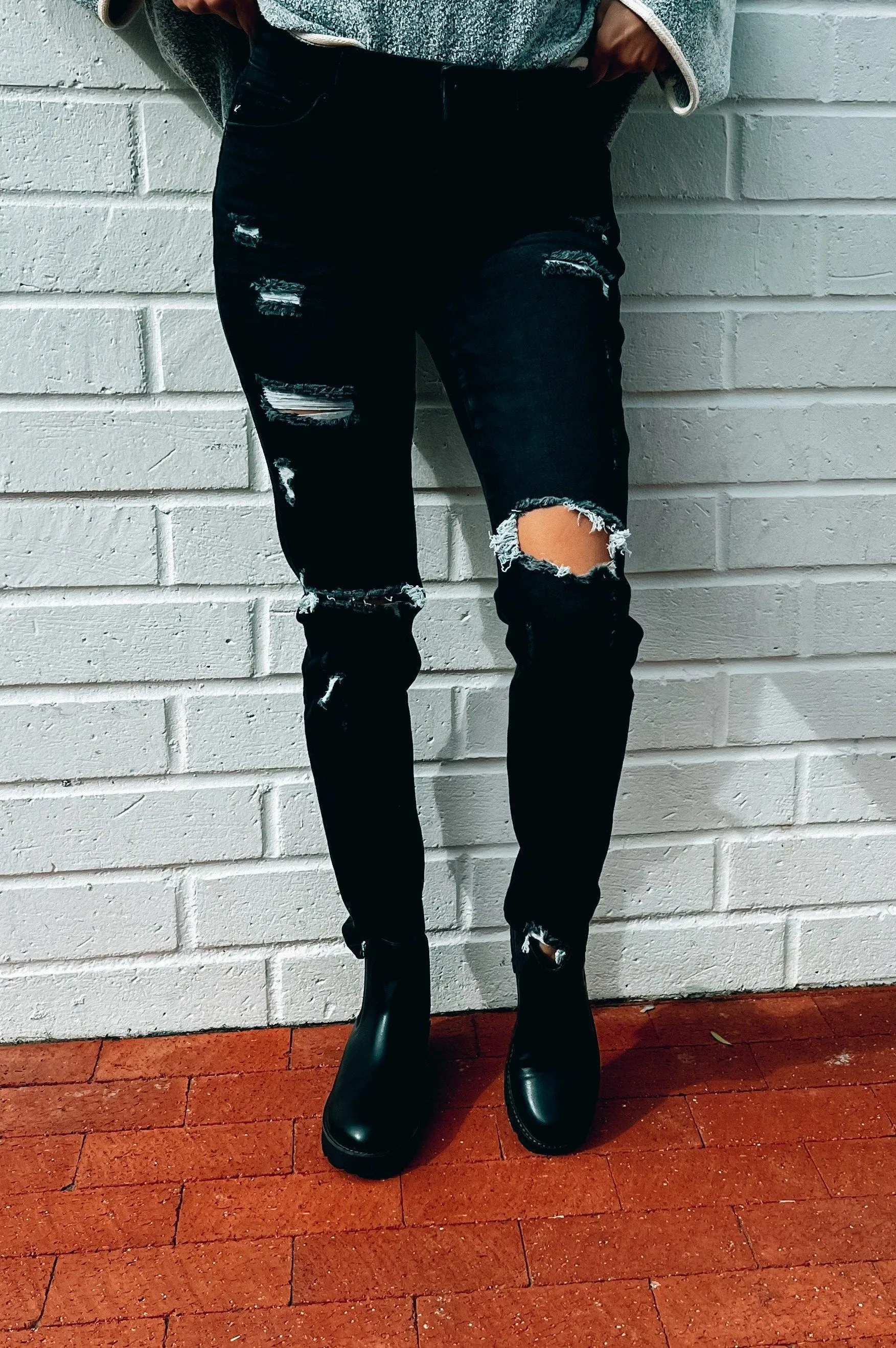 Bentley Distressed Denim Jeans Dark