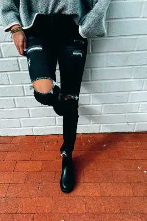Bentley Distressed Denim Jeans Dark
