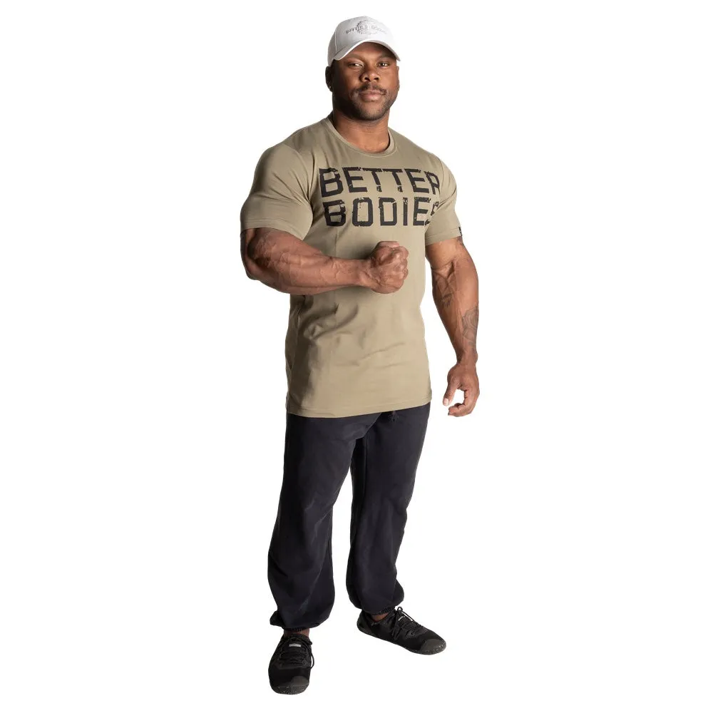 BETTER BODIES BASIC TAPERED TEE (Washed Green/Black) - ملابس رياضية