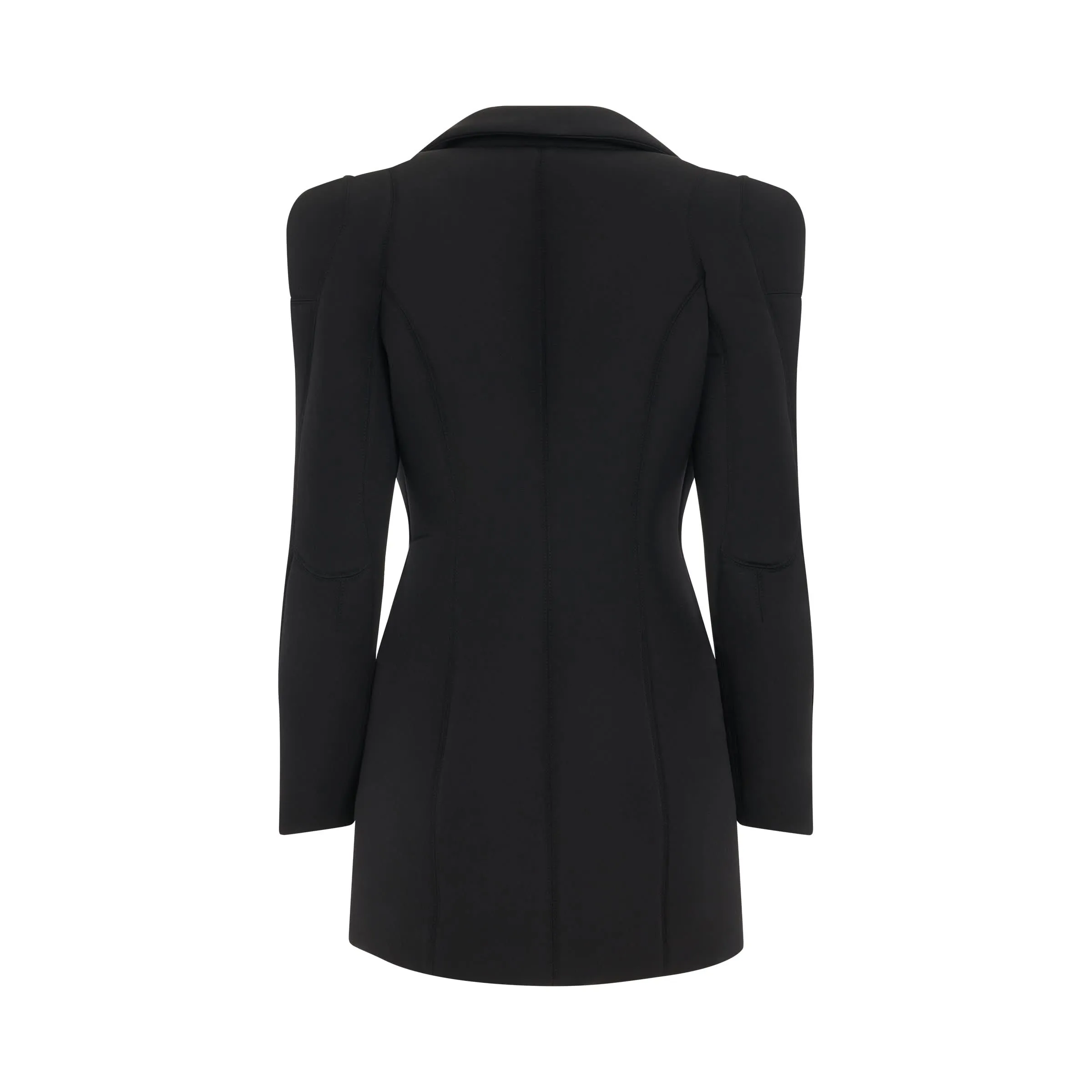 Biker Sleeves Satin Collar GDP Jacket in Black