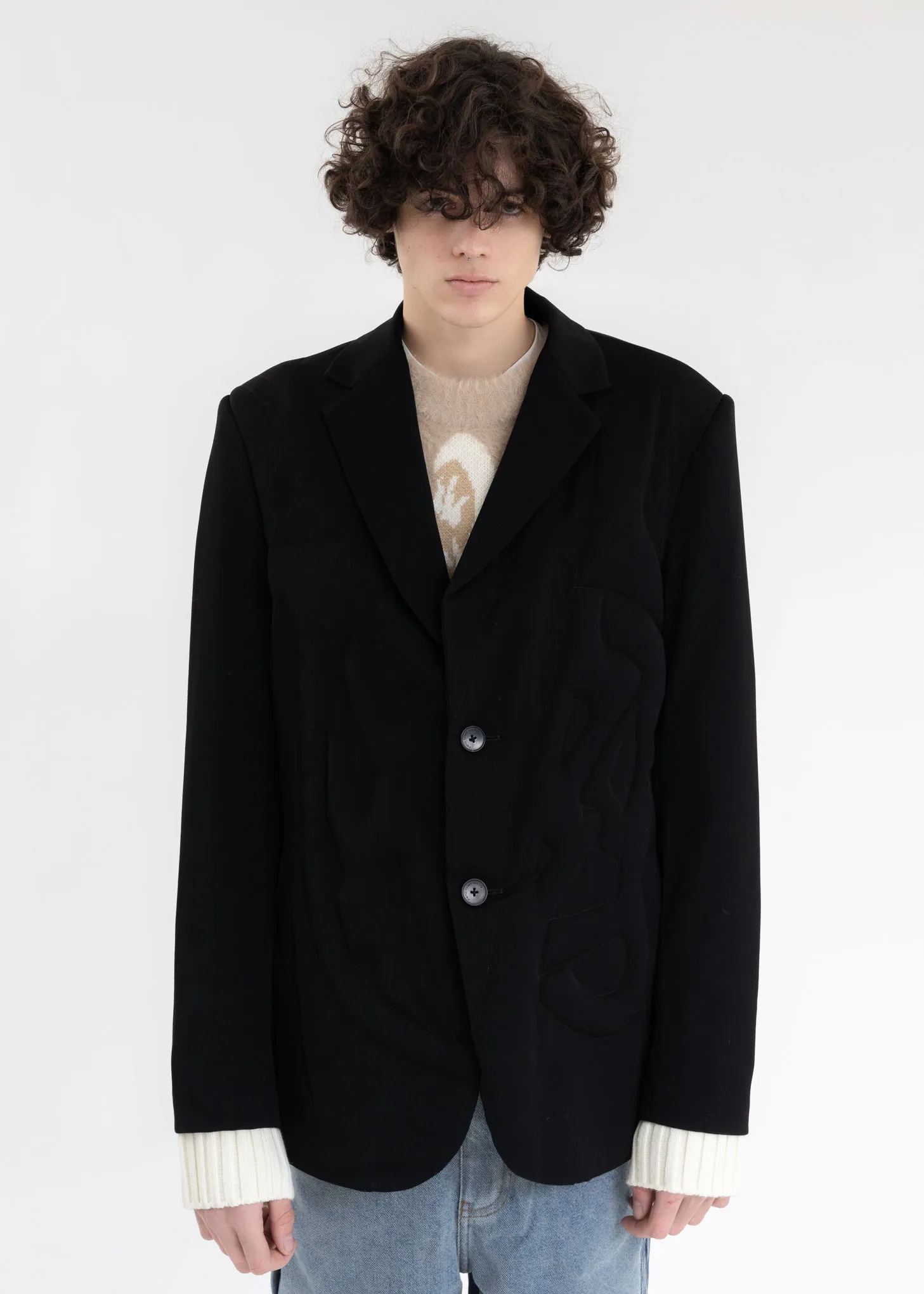 Black 3D STRUCTURE BLAZER