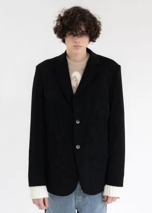 Black 3D STRUCTURE BLAZER