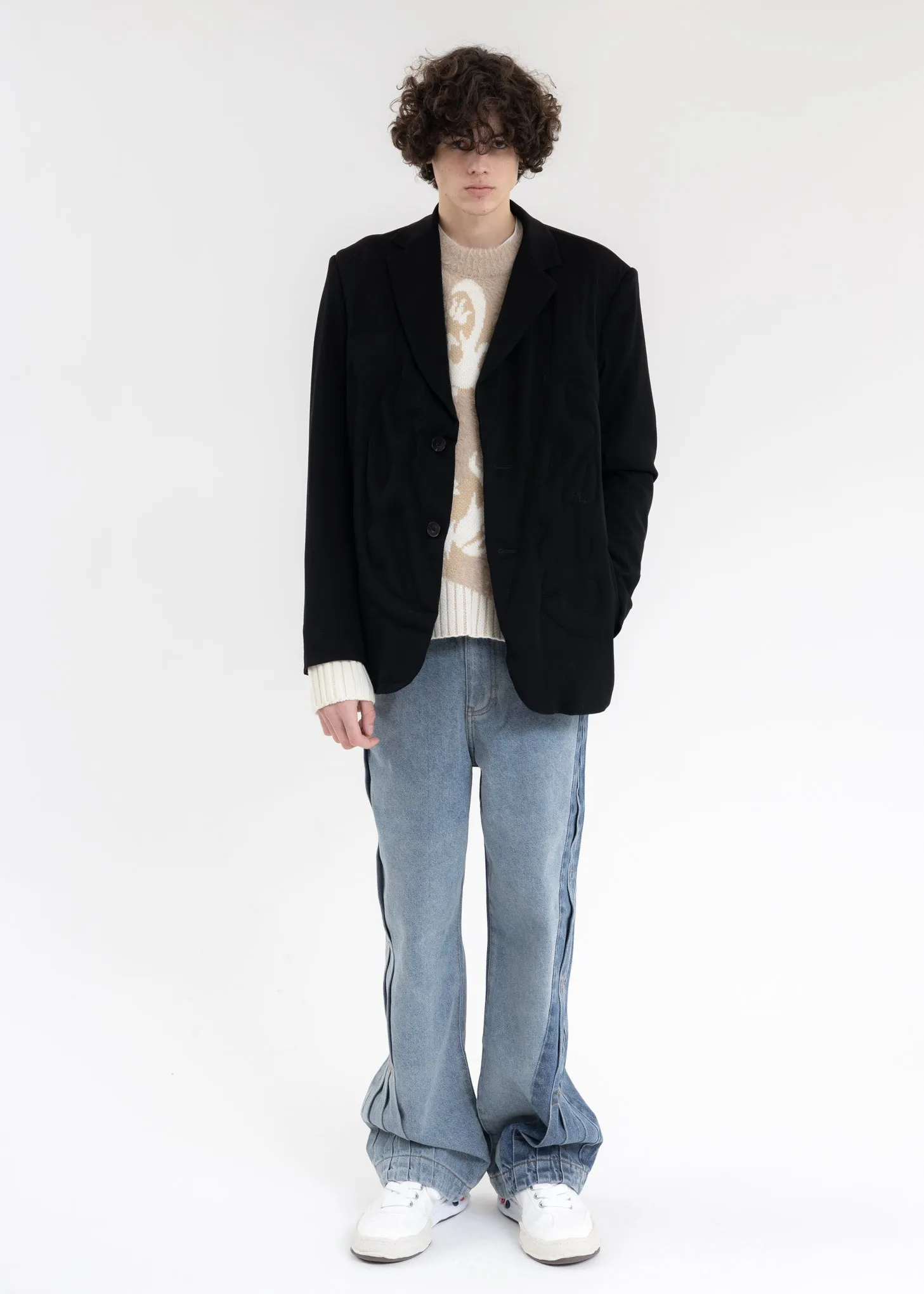 Black 3D STRUCTURE BLAZER