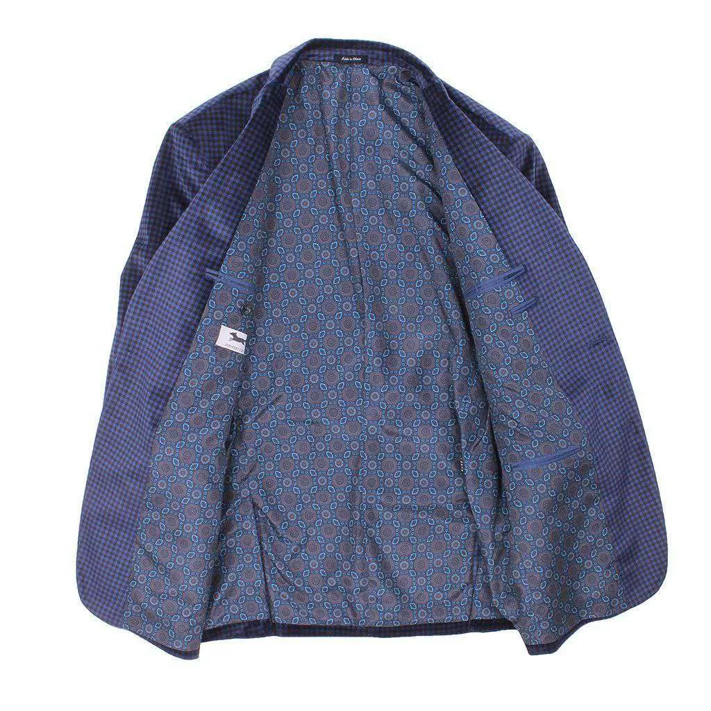 Blue Holiday Check Blazer by Country Club Prep