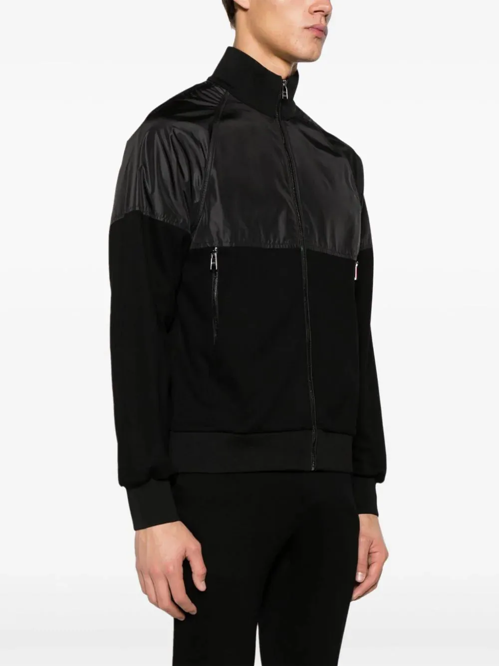 BOSS Relaxed-fit Full Zip Sweatshirt Black