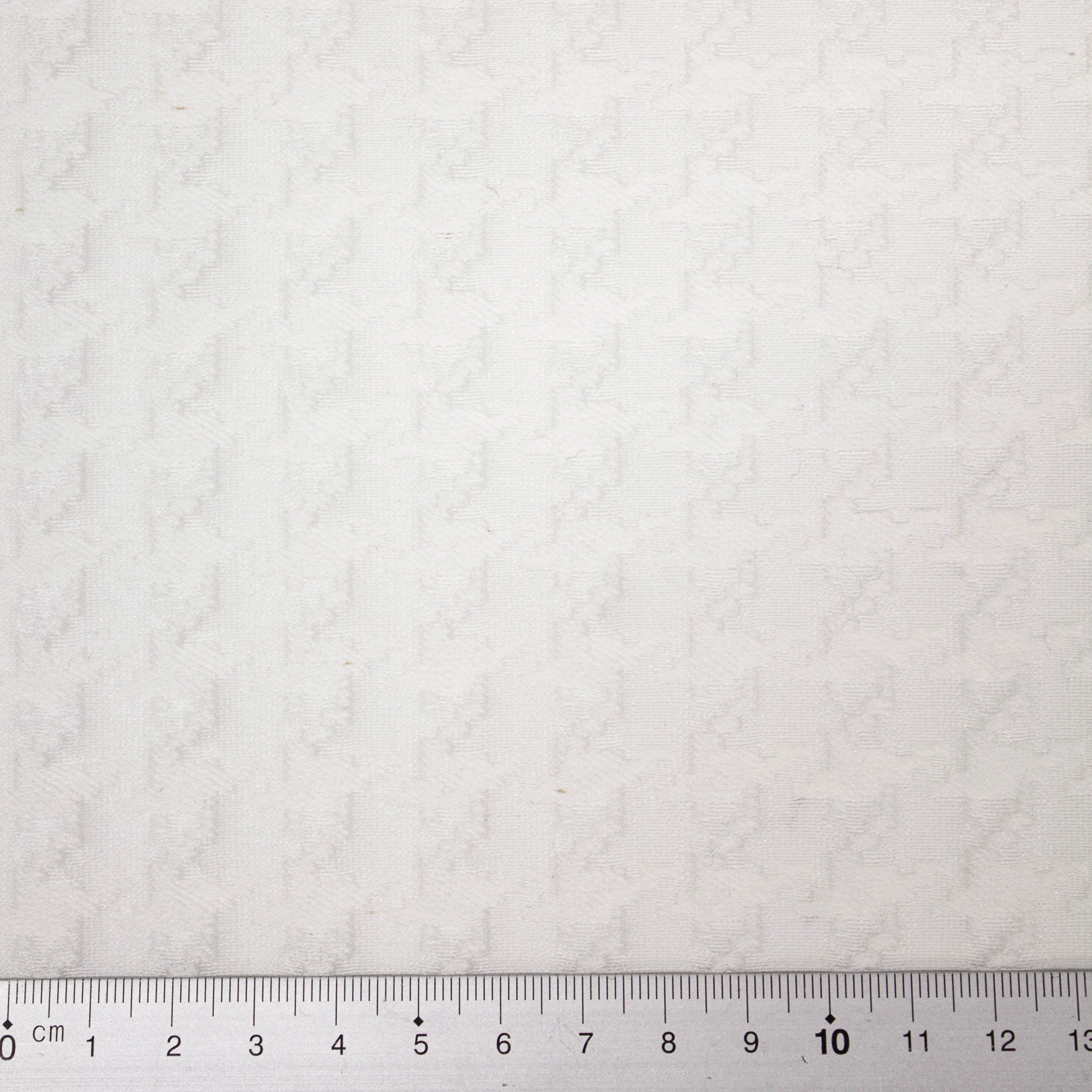 Cedris Off White Pied De Poule Polyester Jacquard