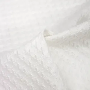 Cedris Off White Pied De Poule Polyester Jacquard