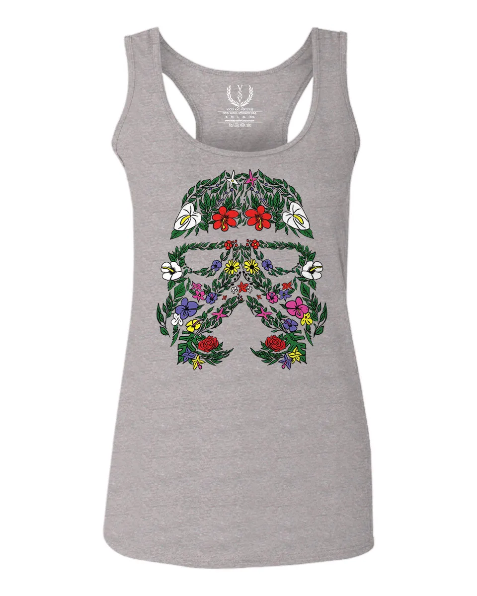 Cool Graphic Floral Tropical Flowers Stormtrooper Street wear Good Vibe  women's Tank Top sleeveless Racerback