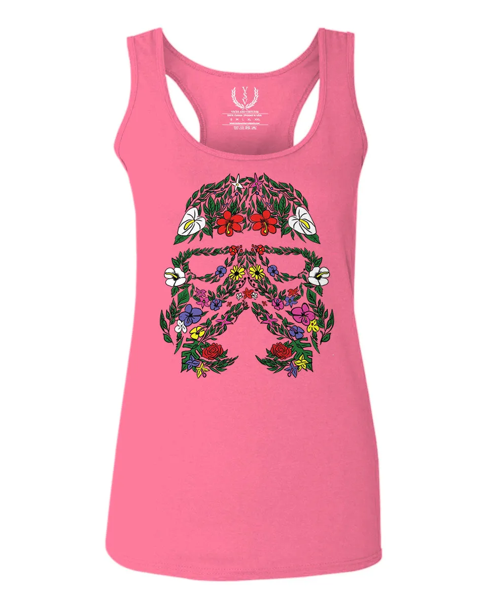 Cool Graphic Floral Tropical Flowers Stormtrooper Street wear Good Vibe  women's Tank Top sleeveless Racerback