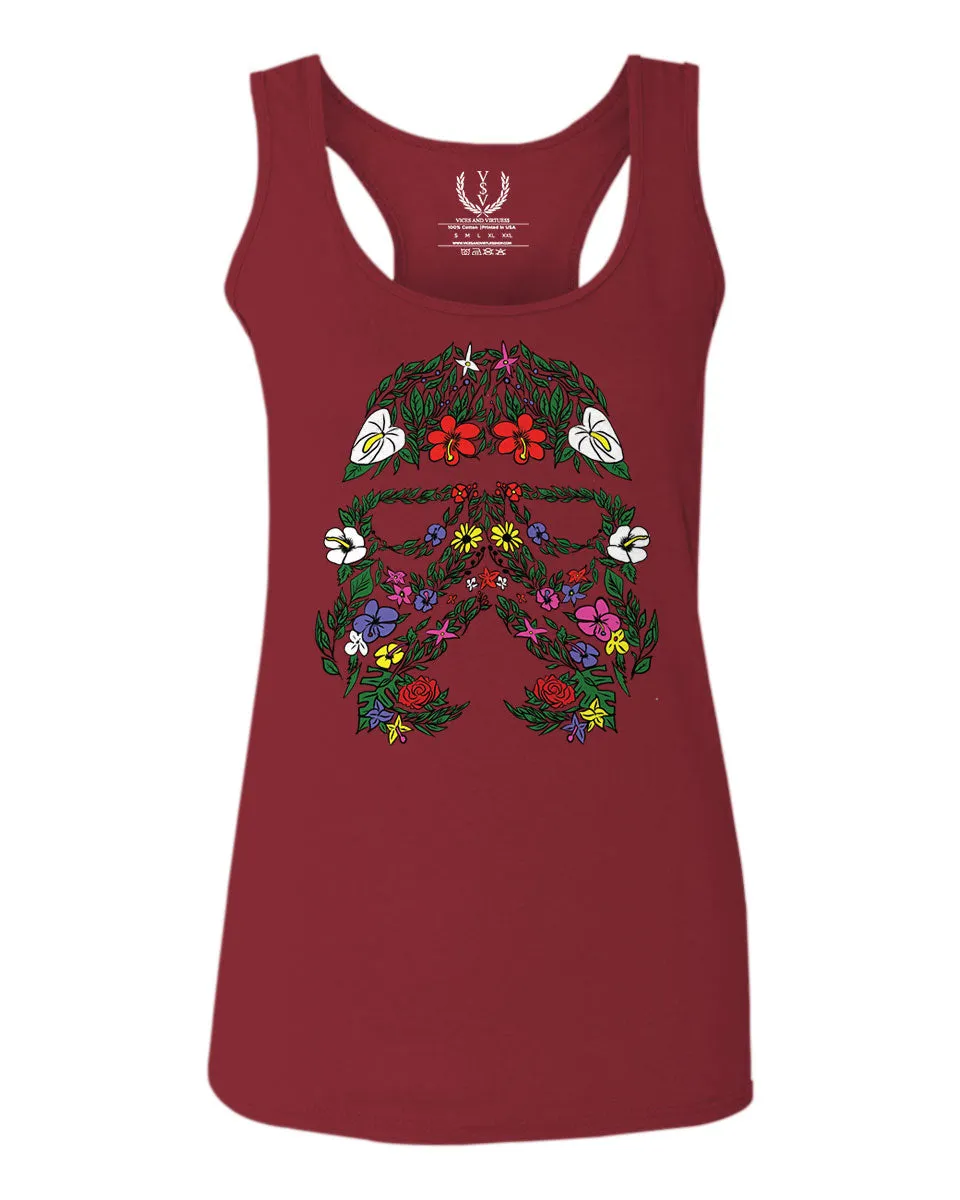 Cool Graphic Floral Tropical Flowers Stormtrooper Street wear Good Vibe  women's Tank Top sleeveless Racerback