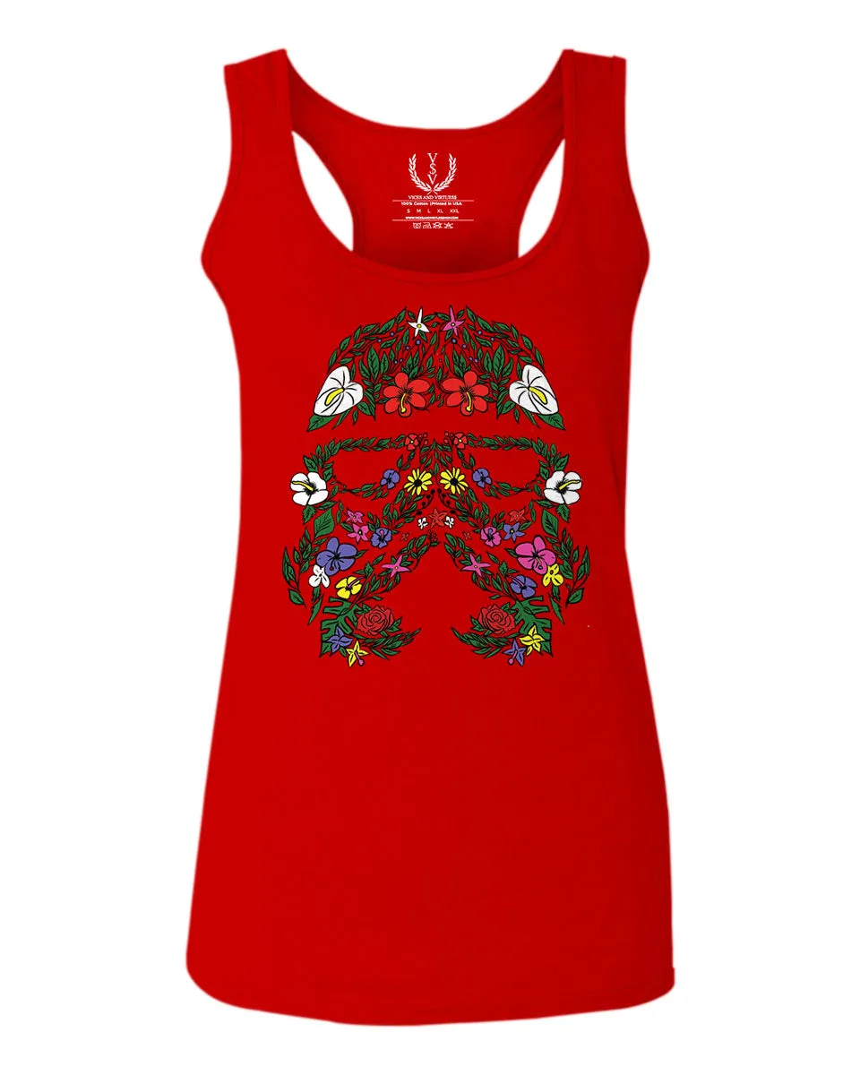 Cool Graphic Floral Tropical Flowers Stormtrooper Street wear Good Vibe  women's Tank Top sleeveless Racerback