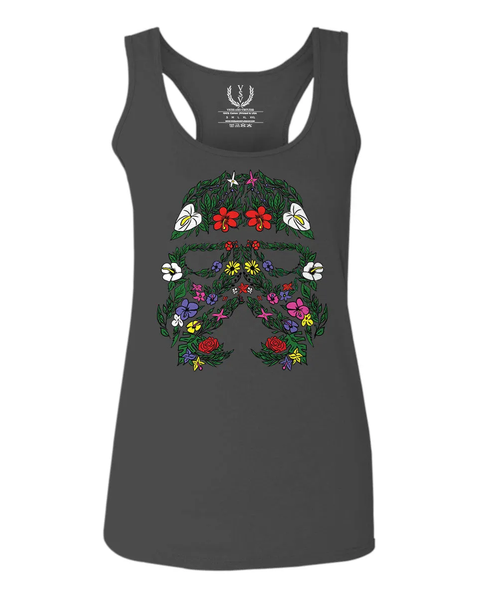 Cool Graphic Floral Tropical Flowers Stormtrooper Street wear Good Vibe  women's Tank Top sleeveless Racerback