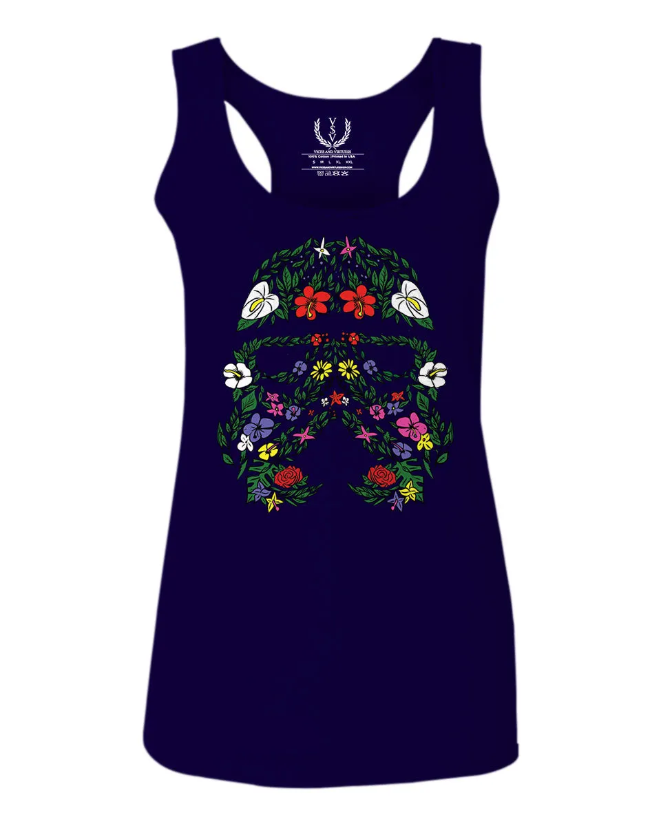Cool Graphic Floral Tropical Flowers Stormtrooper Street wear Good Vibe  women's Tank Top sleeveless Racerback