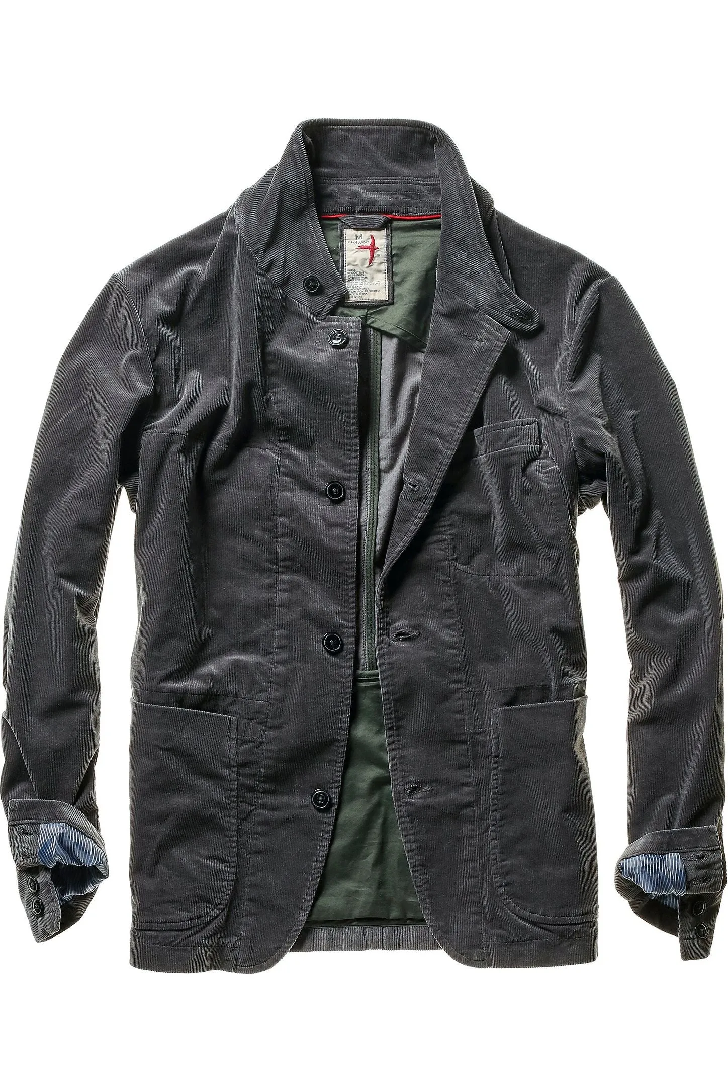 Cord Trap Blazer - Charcoal