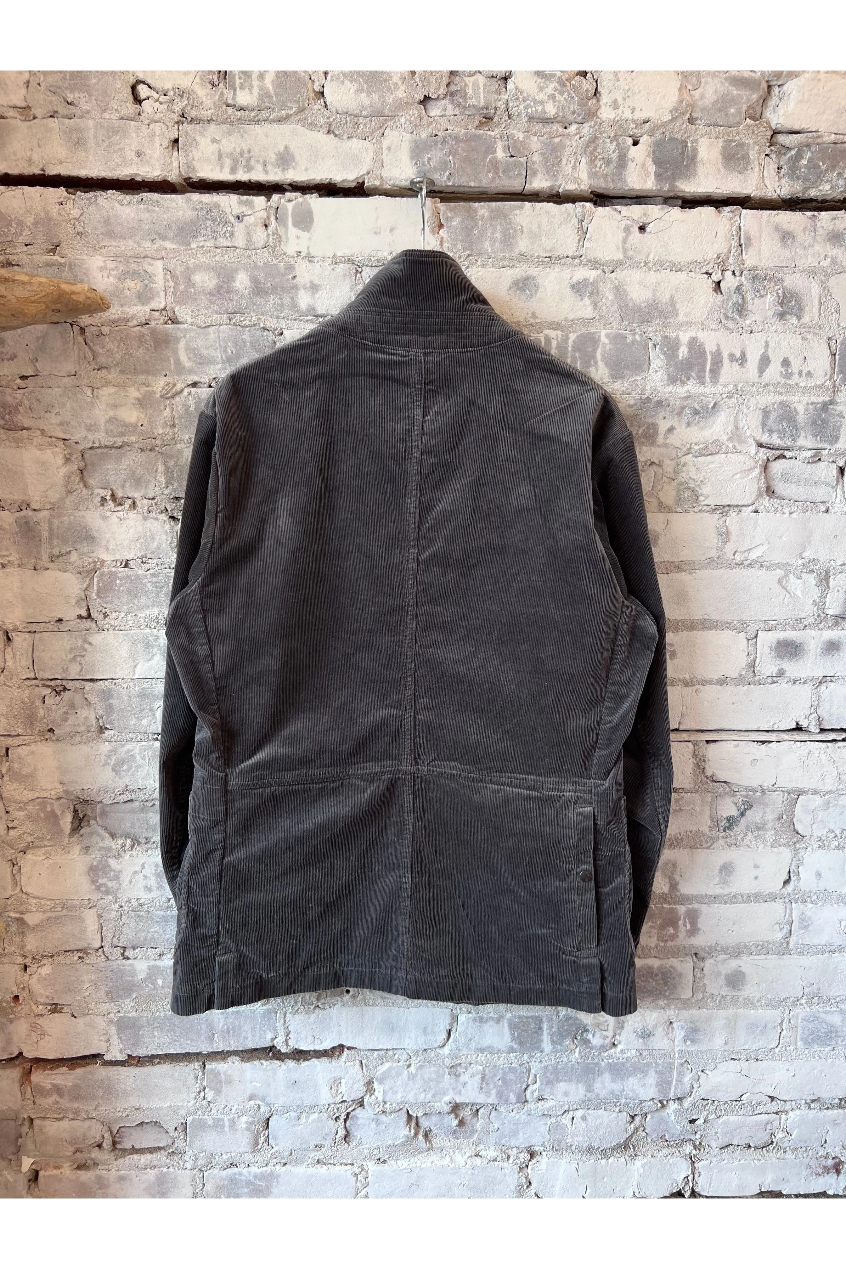 Cord Trap Blazer - Charcoal