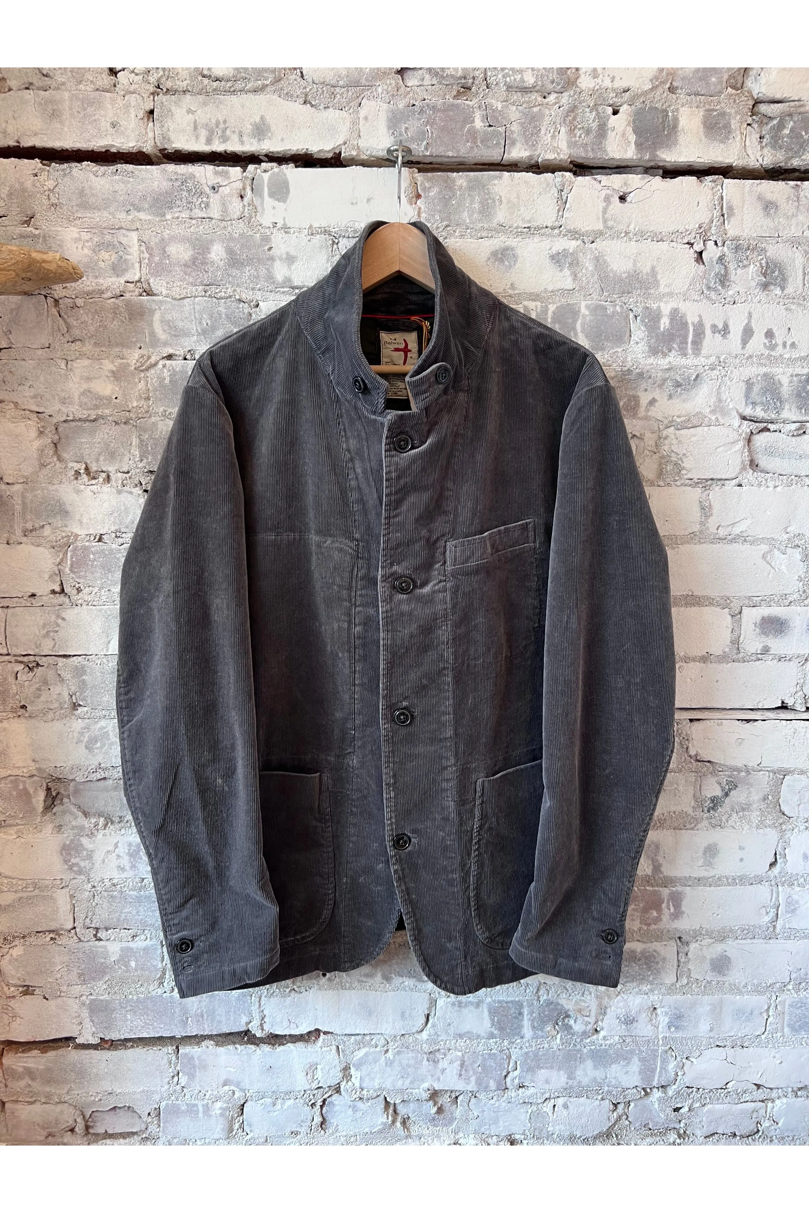 Cord Trap Blazer - Charcoal