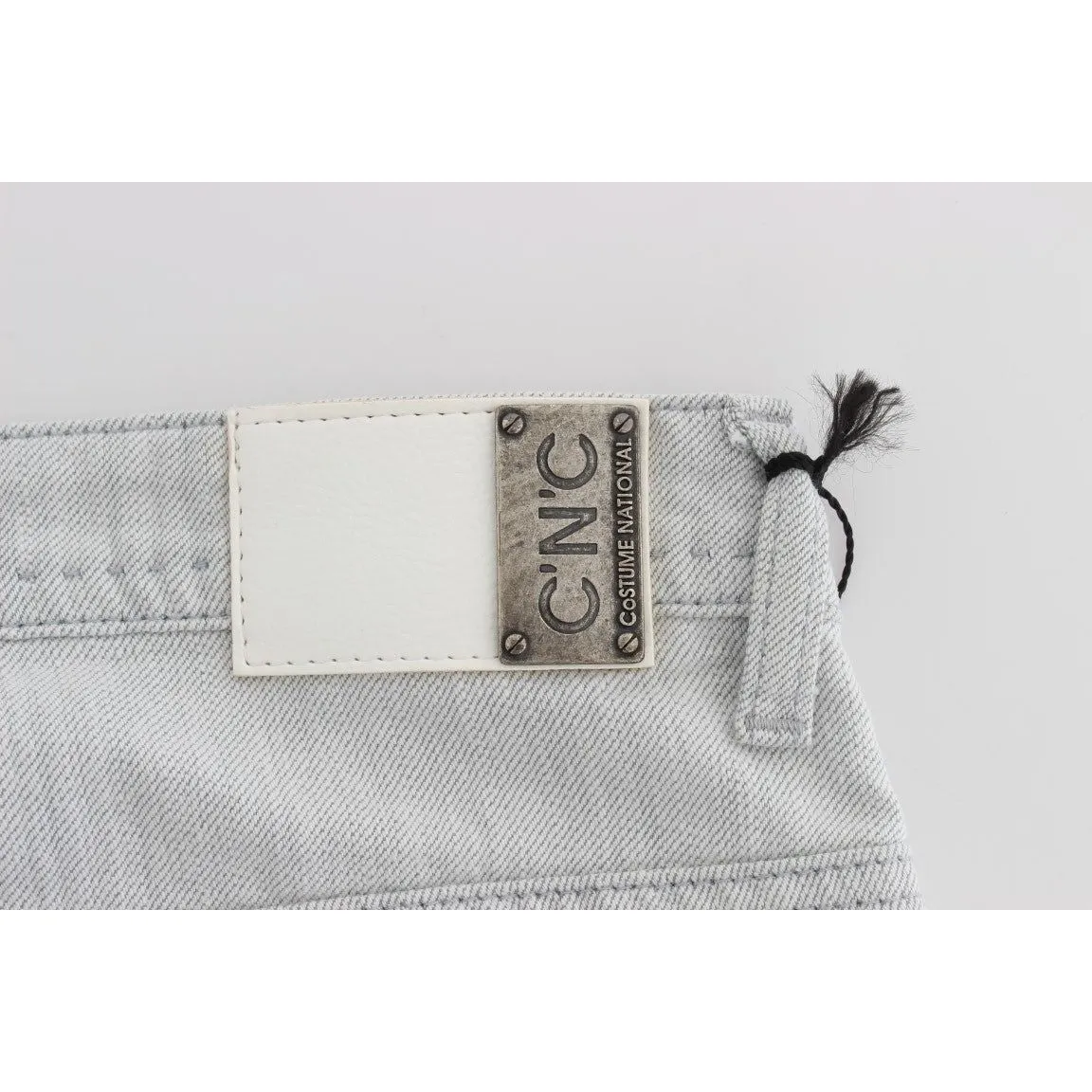 Costume National Chic Gray Slim Fit Designer Jeans