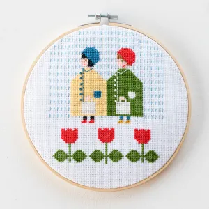 Cotton Clara : Cross Stitch Kit - Samantha Purdy Raincoats