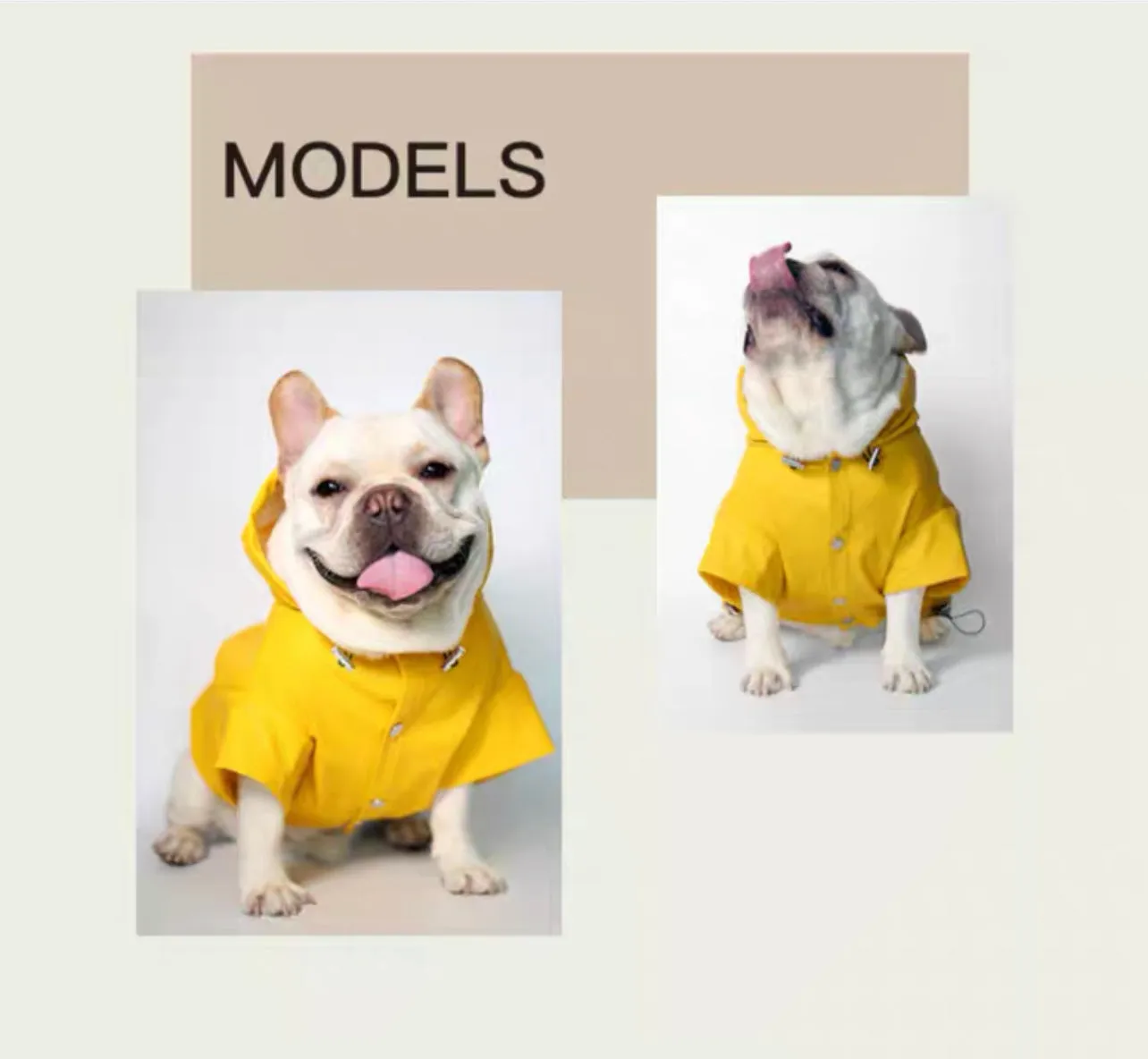 Dog Raincoats Wind Waterproof with adjustable neck and bottom