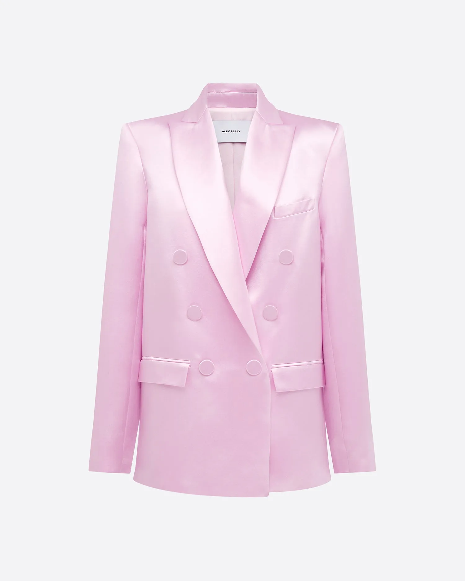 Double Breasted Oversize Blazer in Duchess Satin