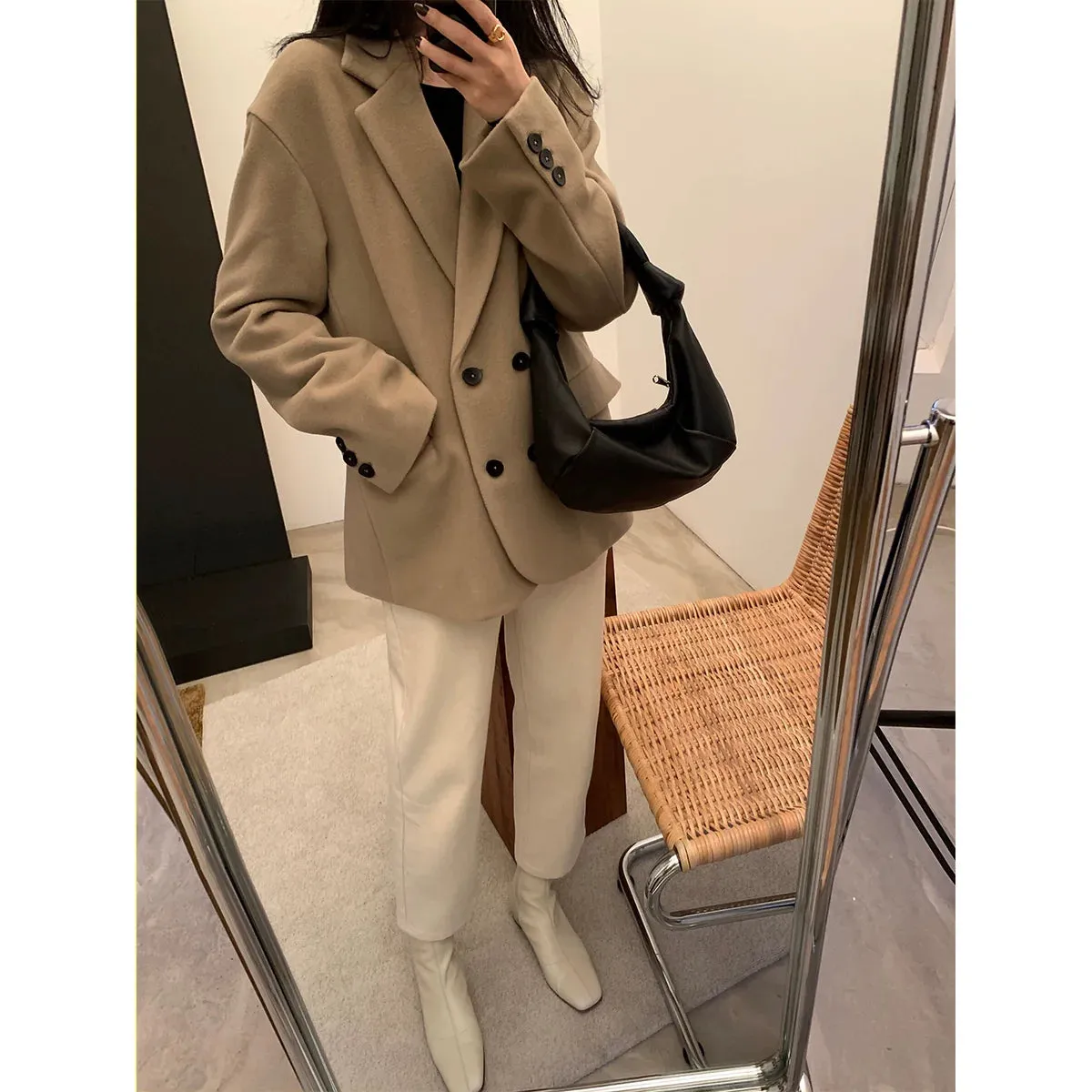 Double-Breasted Wool Blazer