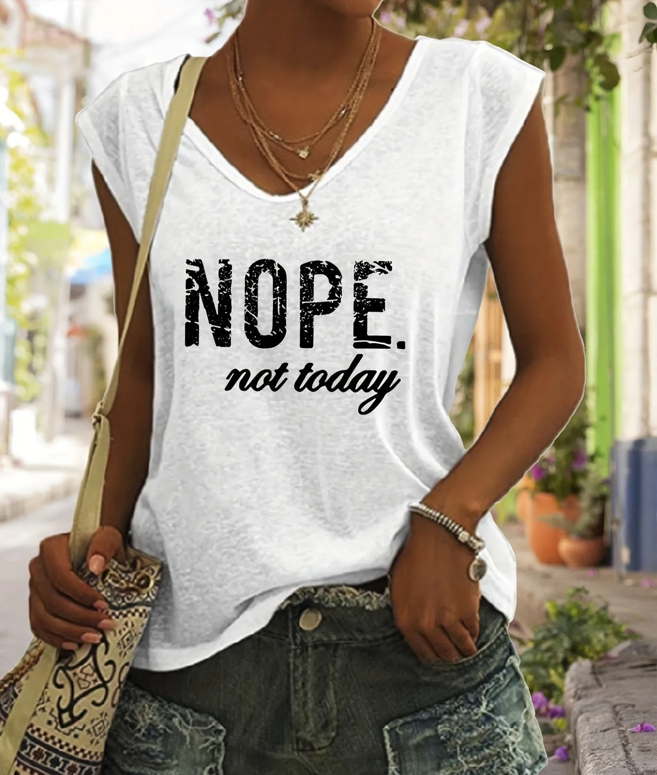 Fashion Printed Gentle Micro-Elastic T-Shirt