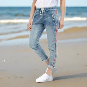 Ferrari Jogger with Red Strip - Denim/Red