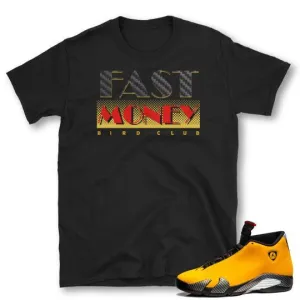 Ferrari Yellow Jordan retro 14 Sneaker Tees