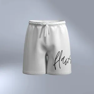 Flaws Snowflake White Shorts white