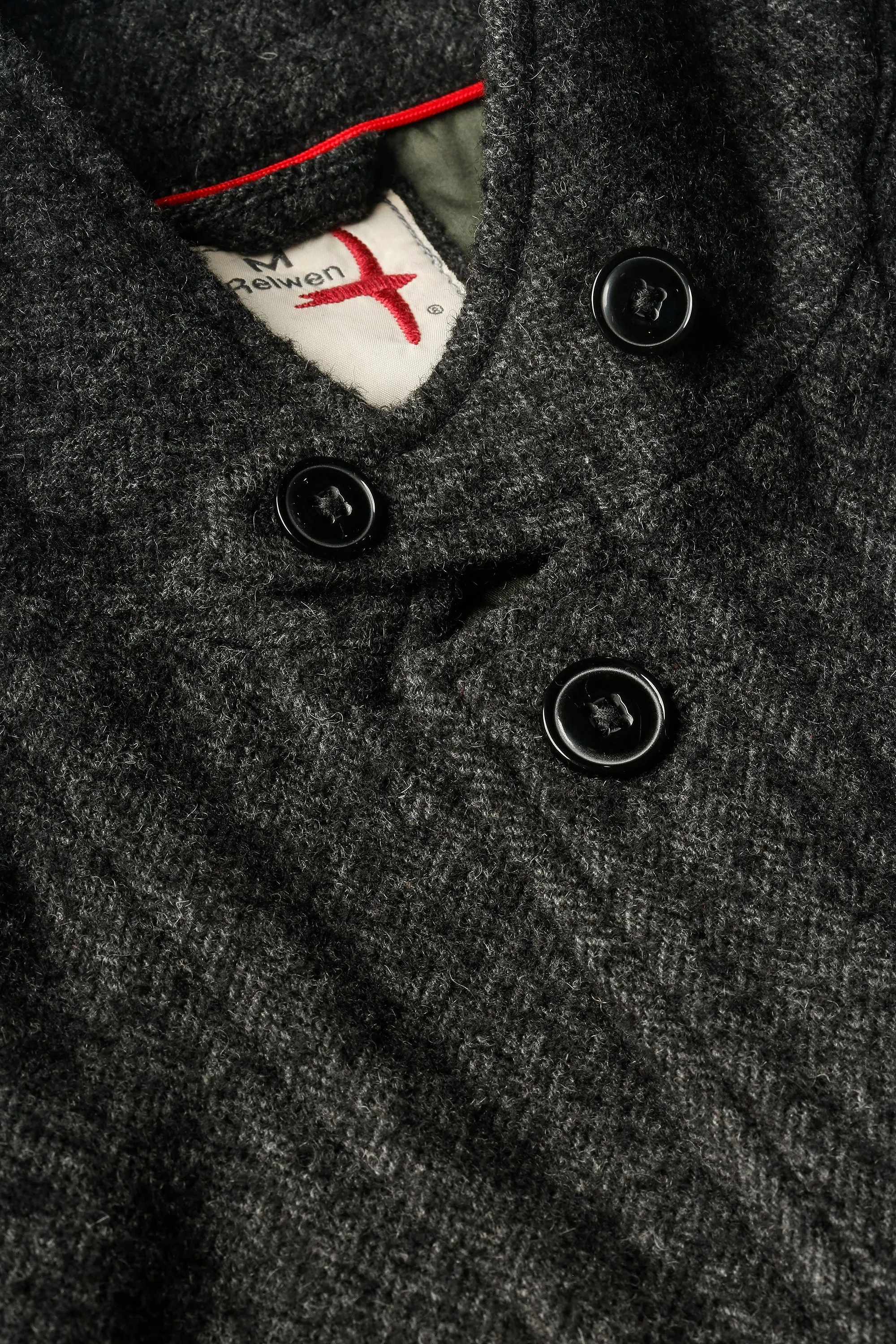 Heritage Trap Blazer - Dark Charcoal Herringbone