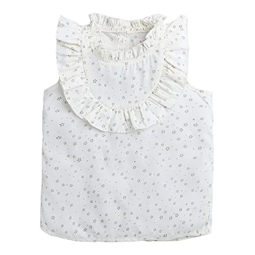 Hopscotch Girls Polyester Floral Print Blouse And Shorts Set In Green Color For Ages 8-9 Years (ADX-3086933)