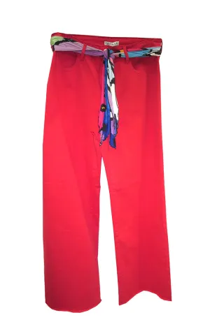 HW Jeans With Scarf Belt