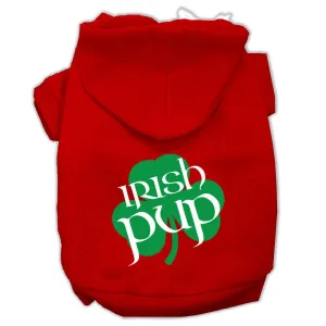 Irish Pup Screen Print Pet Hoodies Red Size XL (16)