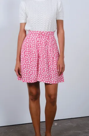 Jaden Shorts in Pink Daisies Print