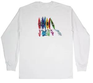 Kayak Reflections with Maine Audubon Logo on Sleeve - Adult Long Sleeve