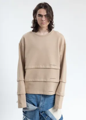 Khaki Triple Layer Sweatshirt