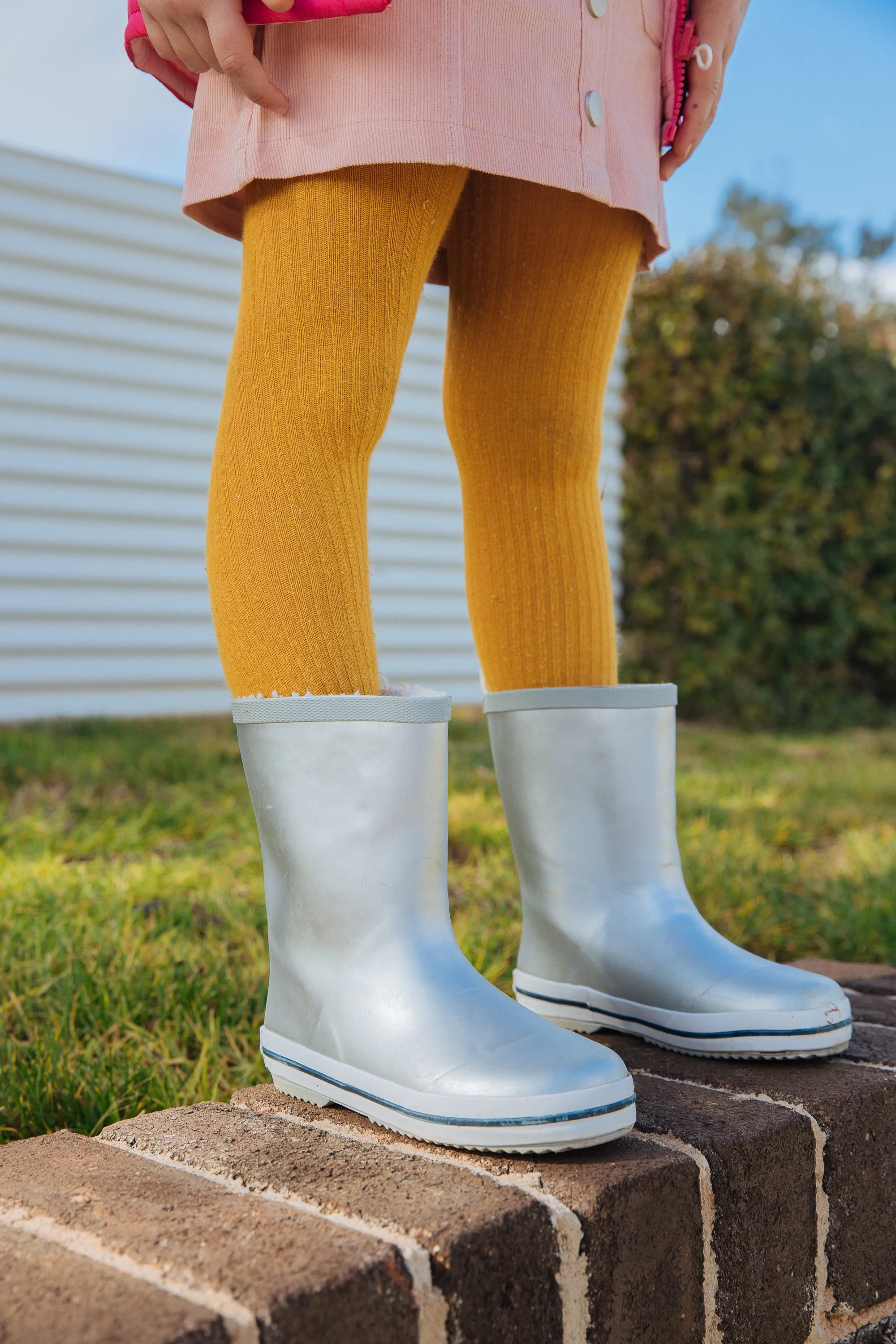 Kid's Rubber Gumboot Silver