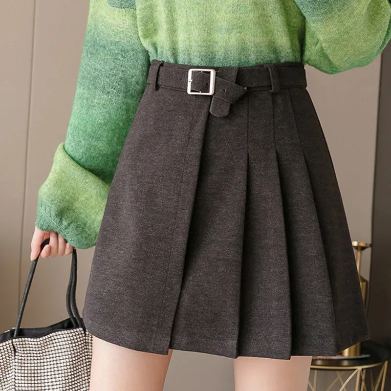 KittenAlarm - Elegant Belt Sashes A-Line Mini Skirt